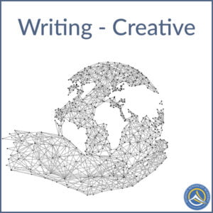 Student holding the world for Creative Writing courses at Athena's Advanced Academy