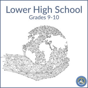 Student holding the world for Lower High School - Grades 9-10 courses at Athena's Advanced Academy