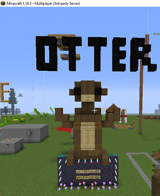 Otter made in Minecraft by Athena's Advanced Academy student, Gigi.