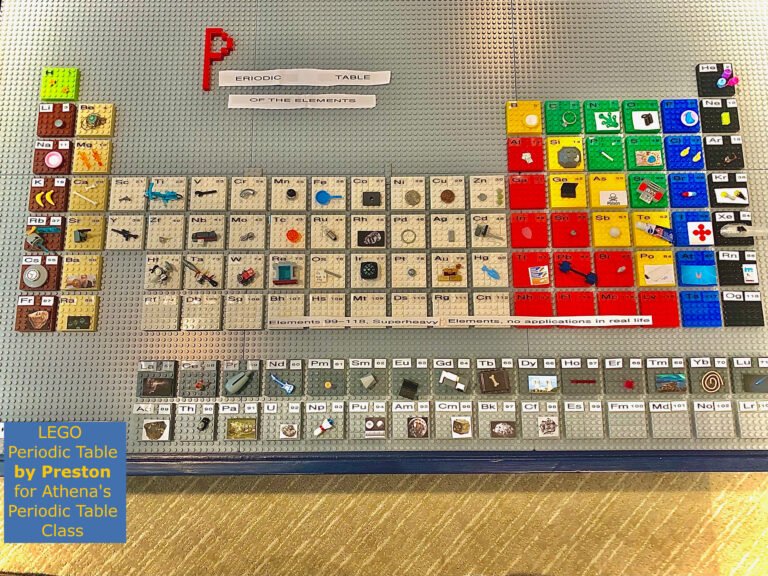 LEGO Periodic Table by Athena's Advanced Academy student, Preston.