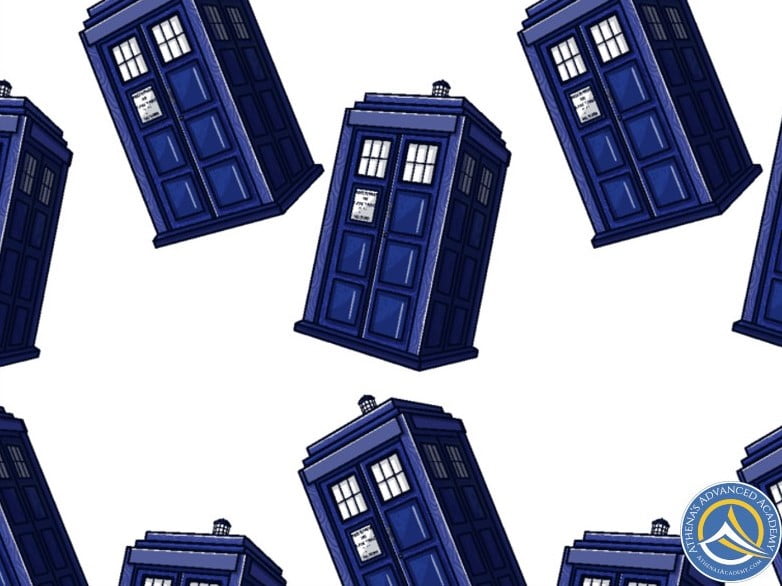 TARDIS images for History for Whovians course at Athena's Advanced Academy